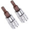 TA-VIGOR 2Pcs 1/4 Drive x H4 (4mm) Allen Key Socket, Premium S2 Steel Bits, Hex Bit with 38mm Length for Ratchet Wrench, Torque Wrench, Slide Bar, Impact Power Drills