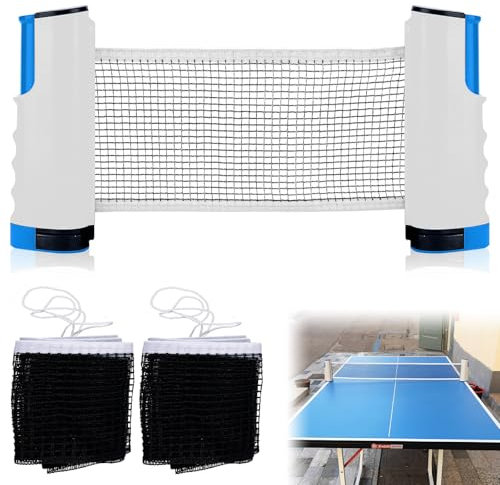 Tischtennisnetz - Tischtennis Netze, Justierbarer Einziehbares Ping Pong Netz,Tischtennisnetz für Jeden Tisch,Tragbar Ping Pong Ersatznetz Tischtennisnetz Outdoor&Indoor,Netz Tischtennisplatte Outdoor