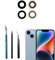 LiXiongBao Vetro di ricambio per obiettivo posteriore della fotocamera per iPhone 14/14 plus, kit di strumenti di riparazione di ricambio per obiettivo posteriore con adesivo