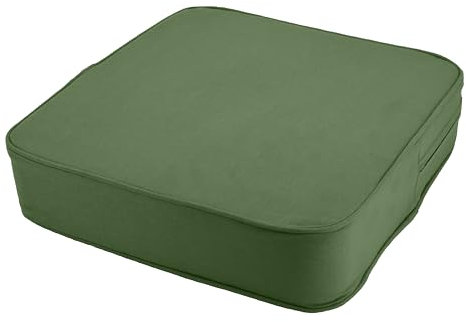 Orthopädisches Sitzkissen Minimalist - 100% Baumwolle mit Kaltschaum-Schaumstoff - Qualitatives Stuhlkissen - Feste Qualität - Waschbar (1, Moos/Dunkelgrün, 45x45x10cm)