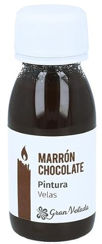 Gran Velada - Pintura Marron Chocolate para Velas 250ml | Pintura Brillante para Manualidades | Pigmento para Velas