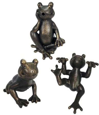 Hydria Fribett the Frog & Companions, Fountainhead, Two Collectibles, Fountain Accessories, Easy Application, Indoor and Outdoor, Decorative Solution for Your Hydria, set of 3, British Brand
