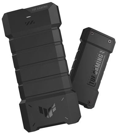 ASUS TUF Gaming AS1000 Plus —USB-C 3.2 Gen 2x2 Portable M.2 NVMe PCIe SSD 1TB, Up to 2000MB/s, MIL-STD-810H Drop Resistance, IP68 Water and dust Resistance, Aluminum Alloy Chassis and a Thermal pad