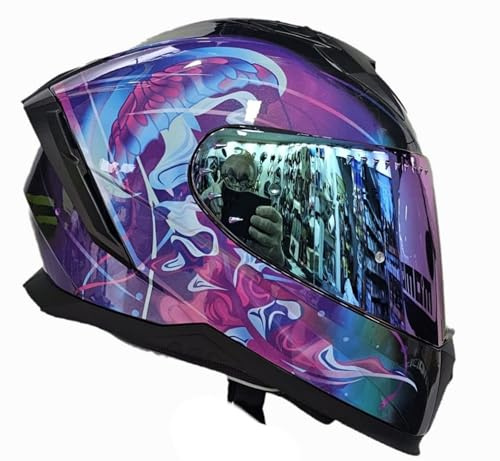 Casco Integrale da Donna 311S Blast Viola con Visiera Iridium, Taglia XS