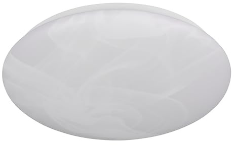 Reality Leuchten LED Deckenleuchte Umbria R64631101, Metall Weiß matt, Schirm Kunststoff alabasterfarbig, inkl. 9 Watt LED