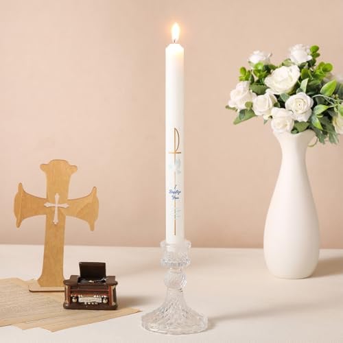 Conelist Velas para Bautizo Lot de 2 bougies de baptême 25,4 cm