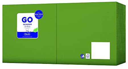 DUNI Zelltuch Serviette 33x33 cm 1/4F. leaf green