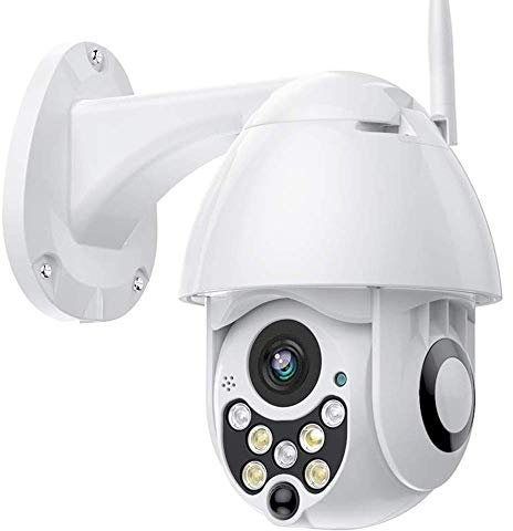 PTZ Camera Exterieur, Caméra Surveillance WiFi Audio Bidirectionnel, Vision Nocturne Infrarouge, Détection de Mouvement, Étanche IP66, Notifications D'événements
