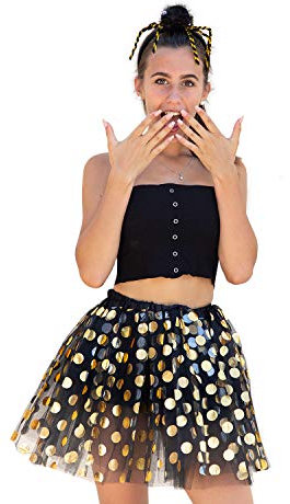Oblique Unique® Spinnen Kostüm Accessoire Set für Damen - Spinnen Haarreifen + Tutu/Tütü für Halloween Fasching Karneval Party