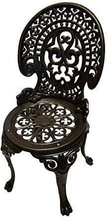 QLS Garden Chair Cast Iron Balcony Chair Retro Cast Iron Round 85 cm