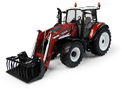 Universal Hobbies New Holland T5.120 Centenario mit TL470 Frontlader, Farbe Terrakotta