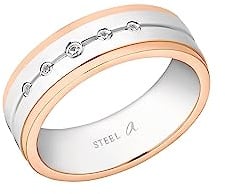 Amor Ring Edelstahl, Silber, 925 Sterling Silber Unisex, Damen, Herren Ringe, Silber, Kommt in Schmuck Geschenk Box