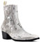 OSSTONE Stivaletto da Uomo Chukka crine di Cavallo Stivaletti firmati Scarpe Casual Tacco Chelsea Stivali Stampe di Leopardo OS-JY012-B-IT 10 Argento