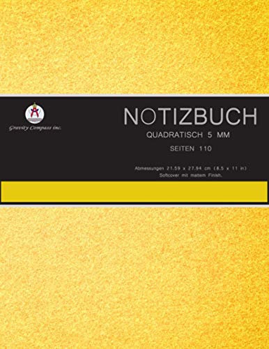 quadratisches Notizbuch - kariertes Notizbuch 5 mm mit Softcover: Didaktisches Notizbuch für Notizen - Mathematik, Geometrie, Algebra ... - 110 Seiten Abmessungen 21.59 x 27.94 cm (8.5 x 11 in)