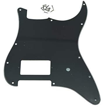Dopro 11 Loch ST Strat One Humbucker-Gitarren-Schlagbrett für Fender Delonge, Black Pearl
