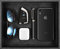 SITHON Bandeja Organizador de Escritorio, Almacenamiento Organizer de PU Cuero para Cuarto de Baño, Hogar Salón Dormitorio Soporte Caja para Joyas, Mando a Distancia, Teléfonos (Negro)