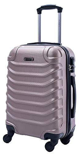 R.Leone Valigia EasyJet 45x36x20 cm Trolley Bagaglio a mano in ABS 4 Ruote (Rose Gold, 2026 Valigia 50x33x19,5 cm)