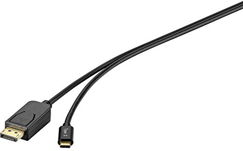 Renkforce USB-C® / DisplayPort Adapterkabel USB-C® Stecker, DisplayPort Stecker 1.80 m Schwarz RF-4538166 USB-C®-Displa