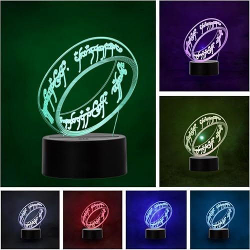 Wolobox LED-Lampe Einzigartiger Ring Der Herr der Ringe ESDLA Farbwechsel USB Nachtlicht & Dekoration
