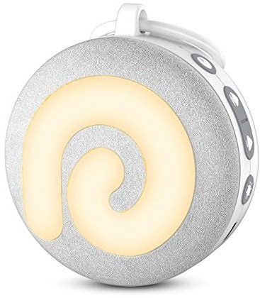 Dreamegg D11 Maquina Ruido Blanco Bebe, Máquina de Ruido Blanco Portátil 21 Sonidos con Luz Nocturna, Musica Relajante para Dormir, USB-C Recargable, Regalo Bebé Niño o Adulto, 32 Volumen