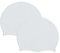 2 PCS Gorro de Natación de Silicona Unisex Classic Silicone Gorro(Banco)