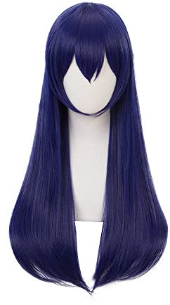 Anime Cosplay Perücken für Lovelive! Superstar !! Sonoda Umi Cosplay Perücke lange schwarze Pferdeschwanz Perücken für Frauen + freie Perückenkappe