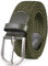 TANGCHAO Stoffgürtel Stretchgürtel Elastik Flechtgürtel Geflochtener und Elastischer Dehnbarer Gürtel für Damen und Herren Breite 3.3cm Grün 130cm
