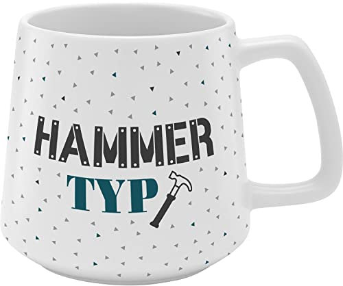 GRUSS & CO Tasse konisch Hammer Typ | Steinzeug, 43 cl, mehrfarbig | Männergeschenk | 48449