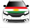 100Pcs Flaggen Motorhaubenabdeckung,Gelbe Sonne Kurdistan Motorhaube Banner,Mann Slip-On Waschbar Super Elastisch Wetterfester Stoff,Nicht Klebendes Banner 3.3X5 Ft Passend Für Die Meisten Gedruckten
