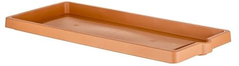 SOTTOVASO PER FIORIERA RETTANGOLARE cm 60 x 25 x 3,4 - cotto chiaro