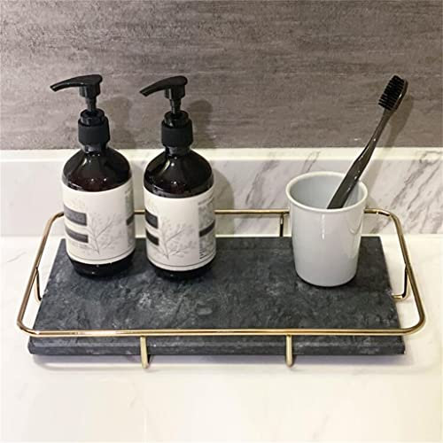 Marmor-Tablett zum Waschen von Kosmetika, Regal für Toilette, Badezimmer, Arbeitsplatte, Aufbewahrung, Handwaschbecken