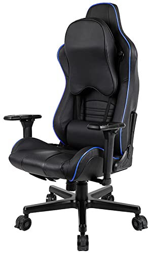 PACUM High-Back Racing Style Bonded Leather Gaming Chair,Racing Office Ergonomic Computer PC Adjustable Swivel Chair,Headrest and Lumbar Support E-Sports Swivel Chair Comfortable anniversary vision