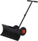 Schneeschaufel Winterrad Schneeschieber | Robuste rollende Schneepflugschaufeln mit verstellbarem Griff | Schneeräumwerkzeug für Road Garden Snow Pusher