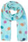 stylx Damen Schal mit Punkte Muster Print colorful, buntes Halstuch, gepunkter designer Damenschal für Frühling und Sommer BUNTE PUNKTE (türkis)