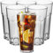 BEVKAF Clear Plastic Tumblers Acrylic Stackable Drinking Glasses Portable Cups for Adults Kids, 380ml Set of 6 Plastic Acrylic Drink Tumblers