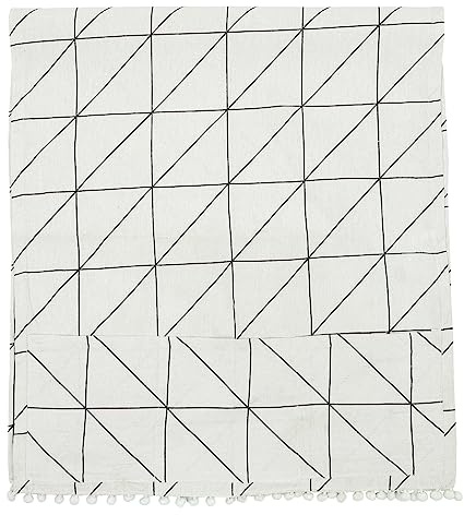 Homoyoyo White Large Checkered Cotton Washing Machine Top Protective Cover, Dustproof Refrigerator and Washer Tops Protector for Home Appliance Surfaces