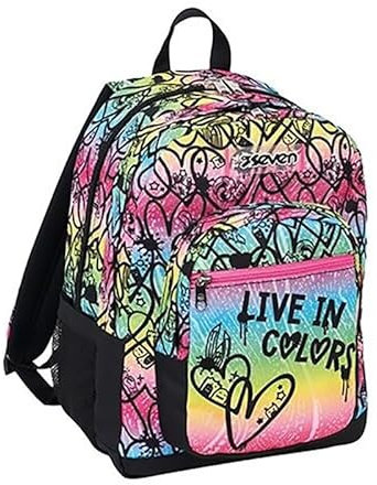 Seven Zaino scuola Colour Expression Freethink - doppio scomparto - tasca porta borraccia