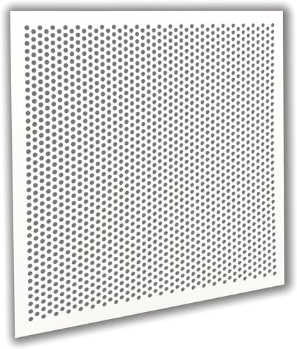 Piastrella perforata in plastica bianca con fori da 1 cm (confezione da 2)