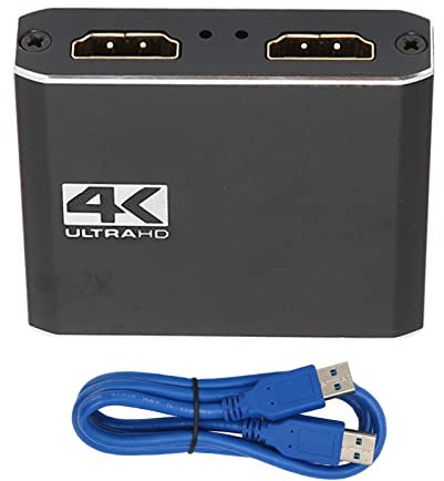 TOUISEDGI HD-Multimedia-Schnittstelle, Video- Und Soundkarte, 1080P 60FPS-Karte Mit Mikrofoneingang Und Soundausgang Und 4K HD-Ausgang, Schwarz