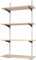 BOOMET · Wandregal Bausatz mit Boden · Höhe: 150 cm · 5 Ebenen in 80 x 20 cm (B x T) · Farbe: weiß/schwarz · 42 Varianten · Stahl Regalträger · einfache Montage · bis zu 55kg Traglast