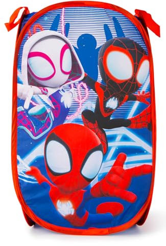 Jay Franco Marvel Spidey und Seine tollen Freunde 80-Liter-Pop-Up-Wäschekorb – Wäschekorb für Kleidung oder Spielzeug