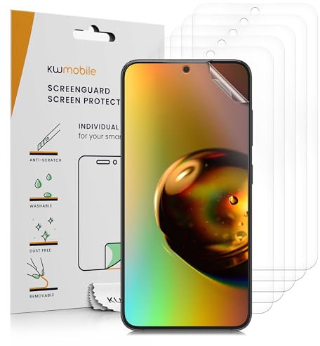 kwmobile Film Protection écran téléphone Compatible avec Samsung Galaxy S24 FE Film écran - Set 6X Film Transparent en Plastique