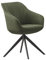 B&D home Esszimmerstuhl Pandora, Armlehnenstuhl Schreibtischstuhl Loungesessel Drehstuhl für Esszimmer, Wohnzimmer, Büro, Industrial modern Design, Grün, 1 Stück, 11124-GRUN-1