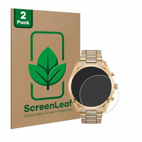 ScreenLeaf 2 Pack Screen Protector compatible with Michael Kors Access Gen 6 Bradshaw [sustainable screen protection, clear, anti-scratch]