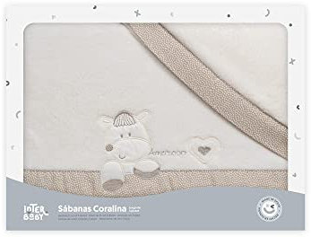 various Interbaby - Juego de Sábanas de Invierno para Minicuna en Coralina (Beige Amoroso)