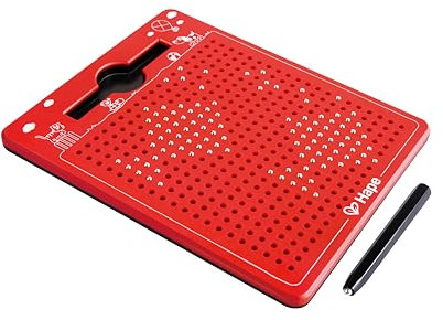 Hape Magnetische Zeichentafel, zum Mitnehmen, rot, klein 175 x 215 x 12 mm, ab 3 Jahren