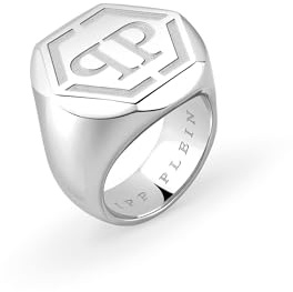 Philipp Plein Herren Ring Edelstahl Silber Plein Edge PJPEA01R, Ringgröße:66 (21.0 mm Ø)