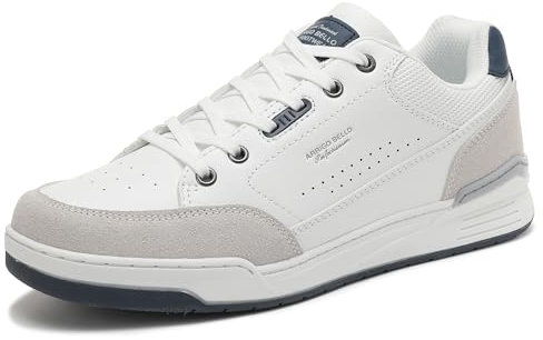 AX BOXING Schuhe Herren Sneaker Business Freizeitschuhe Lace Walkingschuhe Leichte Trainers Sportschuhe Größe 41-46 EU(Weiß_B,42 EU)