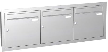 Briefkastenanlage | KNOBLOCH | Unterputz | Edelstahl | 3-Fach | senkrechte Kästen