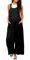 FEOYA Femme Salopette Combinaison Ample sans Manches Maternité Vêtements Été Enceinte Barboteuses Noir M